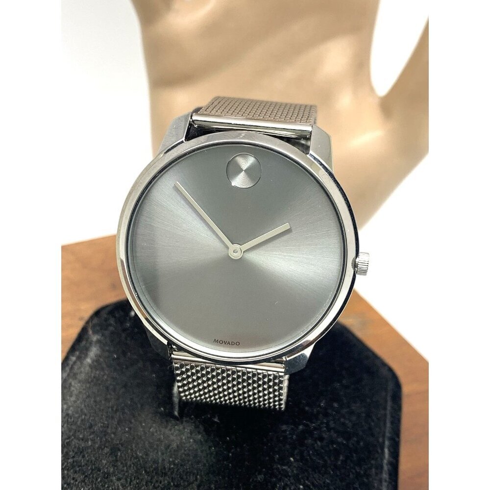 Movado Men's Watch 3600599 Bold Swiss Quartz Gray Dial Gunmetal Steel Band 42mm
